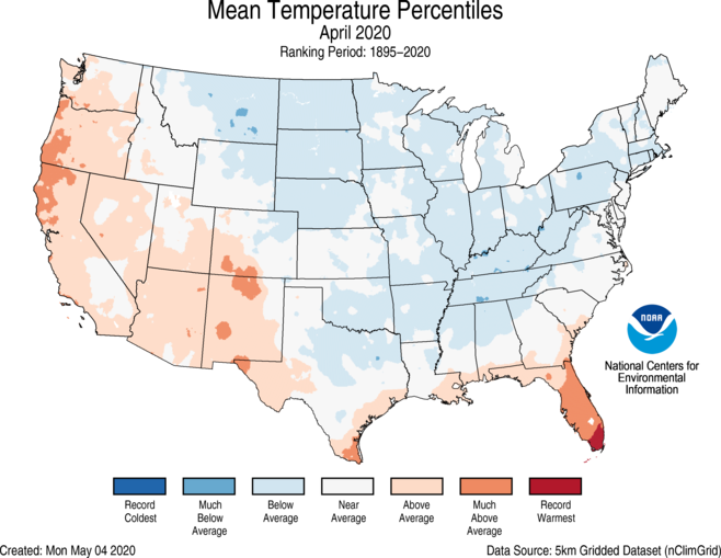 Assessing The Us Climate In April 2020 News National Centers For