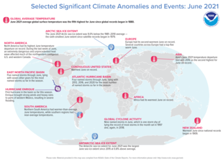 June 2021 Global Significant Climate Events Map