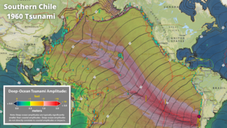 Map of the Southern Chile 1960 Tsunami from NCEI’s Natural Hazard Viewer.