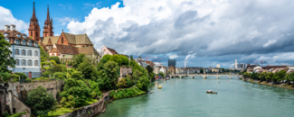 River running through Basel, Switzerland