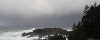 Photo of storm surf at Cape Decision, Alaska, courtesy of NOAA NWS