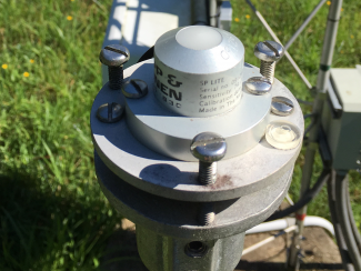 Photo of a pyranometer at a USCRN station