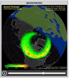Image of aurora forecast model