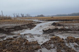 Picture of flooded field in Nebraska 2019