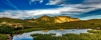 Photo of a pond landscape in Colorado