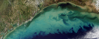 Aerial image of the Gulf of Mexico