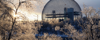 Montreal biosphere during an ice storm