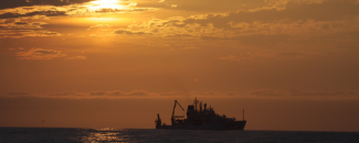 Photo of NOAA Ship Pisces at Sunset