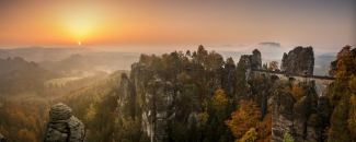 Photo of the Elbe Sandstone Mountains in the Czech Republic