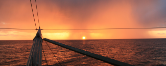 Picture of sunset squall by NOAA Fisheries, Christopher Sarro