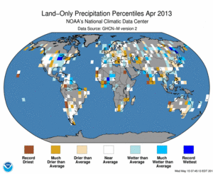 April Land-Only Precipitation Percentiles