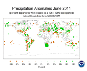 June 2011 Precipitation Percent Departures