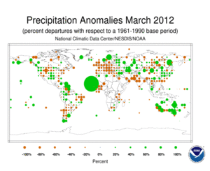 March 2012 Precipitation Percent Departures