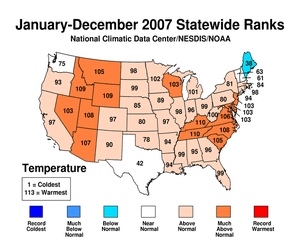 Statewide Temperature Ranks
